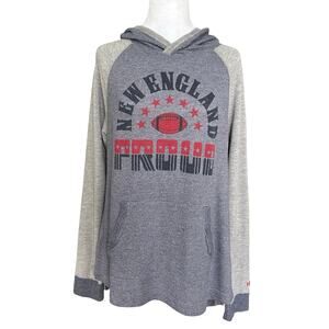 Homage New England Patriots Long Sleeve Hoodie Knit T Shirt Sz M NFL Football